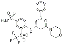 4-[[(1R)-3-(4-Morpholinyl)-3-oxo-1-[(phenylthio)methyl]propyl]amino]-3-trifluoromethylsulfonyl-benzenesulfonamide-d8 Struktur