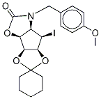 (1R,2R,3R)-N-(4-Methoxybenzyl)-(4S)-aMino-1,2,3-trihydroxy-(5R)-iodocyclopentane 3,4-CarbaMate 1,2-Cyclohexyl Ketal, , 结构式
