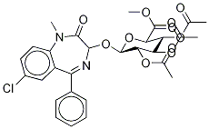 TeMazepaM 2,3,4-Triacetate-β-D-glucopyranuronic Acid Methyl Ester Struktur