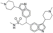 2,2-Bis-[3-(1-Methylpiperidin-4-yl)-1H-indol-5-yl]ethanesulfonic Acid MethylaMide Struktur