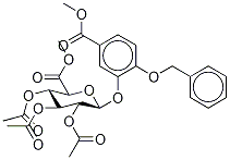 4-Benzyloxy-3-hydroxybenzoic Acid 3-O-β-D-Glucuronide DiMethyl Diester Structure