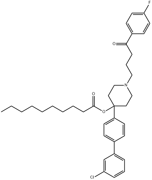 4-Dechloro-4-(3-chlorophenyl) Haloperidol Decanoate Structure