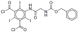 3-[(2-(Benzyloxycarbonyl)aminoacetyl)amino]-2,4,6-triiodoisophthaloyl Dichloride Structure