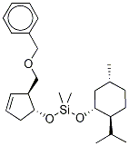 (1R,2S,5R)-1-[(1R,2S)-2-(Benzyloxy)methyl-3-cyclopenten-1-yloxy][[5-methyl-2-(isopropyl)cyclohexyl]oxy]-silane Structure