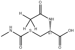 N-アセチル-D3-S-(N-メチルカルバモイル)-L-システイン 化学構造式