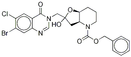 (3aR,7aR)-rel-2-[(7-Bromo-6-chloro-4-oxo-3(4H)-quinazolinyl)methyl]hexahydro-2-hydroxy-furo[3,2-b]pyridine-4(2H)-carboxylic Acid Phenylmethyl Ester Structure