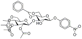 4-Nitrophenyl 4,6-O-Benzylidene-3-O-(2,3,4,6-tetra-O-acetyl--D-glucopyranosyl)--D-glucopyranoside Structure