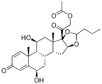 21-Acetoxy-6β,11β-dihydroxy-16α,17α-propylmethylenedioxpregna-1,4-diene-3,20-dione (Mixture of Diastereomers), , 结构式