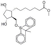 (1R,2S,3R,5S)-2-(tert-Butyldiphenylsilyloxy)methyl-3,5-dihydroxy-cyclopentaneheptanoic Acid Methyl Ester Structure