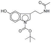 N-Acetyl-N-tert-butoxycarbonyl Serotonin Struktur