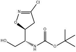 N-tert-Butoxycarbonyl (βR,5S)-β-AMino-3-chloro-4,5-dihydro-5-isoxazoleethanol Structure