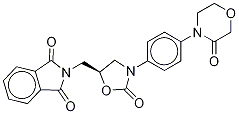 4-[4-[(5S)-5-PhthaliMidoMethyl-2-oxo-3-oxazolidinyl]phenyl]-3-Morpholinone-d4 结构式