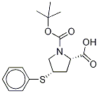 (2S,4S)-4-(Phenylthio)-1,2-pyrrolidinedicarboxylic-d5 Acid 1-(1,1-DiMethylethyl) Ester Structure