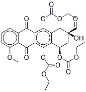 6,10,11-Triethylcarbonate DaunoMycinone-13CD3 8-ForMaldehyde Structure