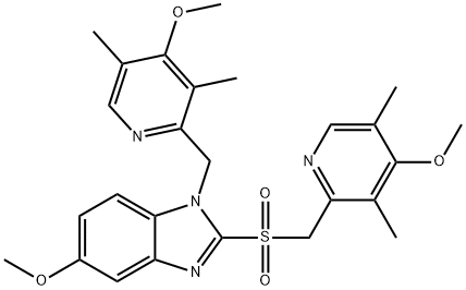 N-(4-METHOXY-3,5-DIMETHYL-2-PYRIDINYL)METHYL OMEPRAZOLE SULFONE, 1346599-74-3, 结构式