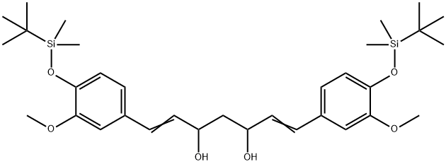 (1E,6E)-1,7-Bis(4-O-tert-butyl-diMethylsilyl-3-Methoxyphenyl)-1,6-heptadiene-3,5-diol Structure