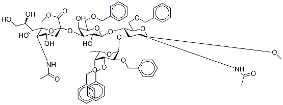 Methyl 4-[O-(N-Acetyl-1-Methyl-α-neuraMinosyl)-3-O-[6-O-(phenylMethyl)-β-D-galactopyranosyl]-3-O-[6-deoxy-2,3,4-tris-O-(phenylMethyl)-α-L-galactopyranosyl-]-2-(acetylaMino)-2-deoxy-6-O-(phenylMet