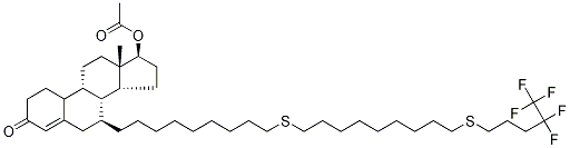 7β-[9-[[9-[(4,4,5,5,5-Pentafluoropentyl)sulfenyl]nonyl]sulfenyl]nonyl]estra-4-ene-3,17β-diol 17-Acetate