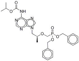 [[(1R)-2(6-IsopropylaMinocarbaMate-9H-purin-9-yl)-1-Methylethoxy]Methyl]phosphonic Acid Dibenzyl Ester Structure