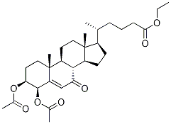 3β,4β-Diacetyloxy-chol-5-ene-24-carboxylic Acid Ethyl Ester Structure