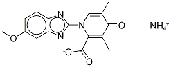 1,4-Dihydro-1-(5-methoxy-1H-benzimidazol-2-yl)-3,5-dimethyl-4-oxo-2-Pyridinecarboxylic Acid Ammonium Salt Structure