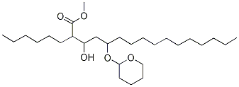 2-Hexyl-3-hydroxy-5-[(tetrahydro-2H-pyran-2-yl)oxy]-hexadecanoic Acid Methyl Ester Structure