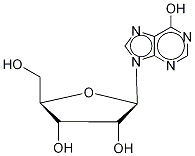 (-)-Inosine-1',2',3',4',5'-13C5 Structure