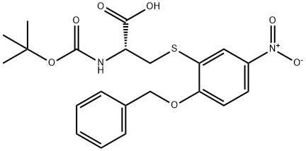 S-(5-Nitro-2-benzyloxy)phenyl-N-tert-butyloxycarbonyl-L-cysteine Structure