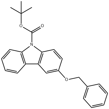 3-Benzyloxy-9H-carbazole N-Carboxylic Acid tert-Butyl Ester Structure