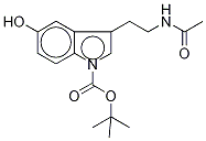 N-Acetyl-N-tert-butoxycarbonyl Serotonin-d4 Structure