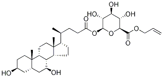 Chenodeoxycholic Acid 24-Acyl-β-D-glucuronide Allyl Ester Structure
