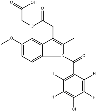 Acemetacin-D4, 1196151-16-2, 结构式