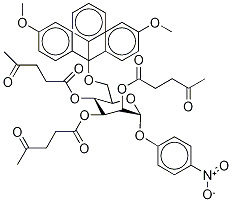 4-Nitrophenyl 6-O-Dimethoxytrityl-2,3,4-tri-O-levulinoyl-α-D-mannopyranoside Structure