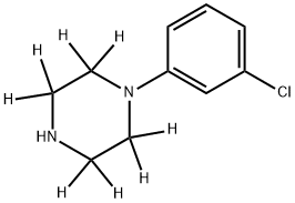 1-(3-Chlorophenyl)piperazine-d8, 1189923-43-0, 结构式