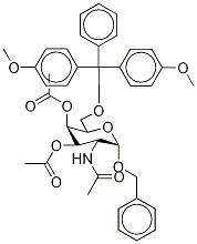 Benzyl 2-Acetamido-2-deoxy-3,4-di-O-acetyl-6-O-dimethoxytrityl-α- D-galactopyranoside Structure