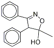 4,5-Dihydro-5-methyl-3,4-diphenyl-5-isoxazolol-13C2, 15N Structure