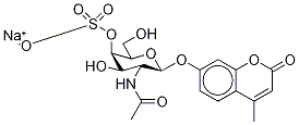 4-Methylumbelliferyl 2-Acetamido-2-deoxy--D-galactopyranoside, 4-Sulfate Sodium Salt Struktur