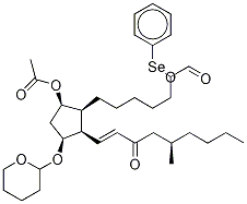 (11α,13E,17S)-9-O-Acetyl-17,20-dimethyl-15-oxo-2-(phenylseleno)-11-O-tetrahydropyranyl-prosta-13-en-1-oic Acid-d3 Methyl Ester (Mixture of Diastereomers) Structure
