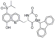 (S)-2-Amino-Nα-Fmoc-3-(8-hydroxy-5-(N,N-dimethyl)quinoline-2-yl)propionic Acid Struktur