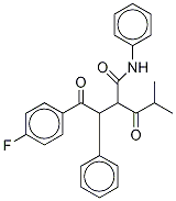 4-Fluoro-α-(2-methyl-1-oxopropyl)-γ-oxo-N,β-diphenyl-d5-benzenebutanamide Struktur