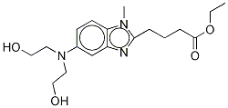 [1-Methyl-5-bis(2’-hydroxyethyl)aminobenzimidazolyl-2]butanoic Acid Ethyl Ester-d3,,结构式