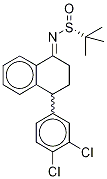 N-[4-(3,4-Dichlorophenyl)-3,4-dihydro-1(2H)-naphthalenylidene]-2-methyl-2-propanesulfinamide (Mixture of Diastereomers) Structure
