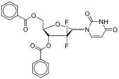 1-(2',2'-Difluoro-2'-deoxy-L-erythro-pentofuranos-1-yl)uracil 3',5'-Di-O-benzoate Struktur