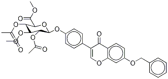 7-O-Benzyl Daidzein 4'-Tri-O-acetyl-β-D-glucuronic Acid Methyl Ester Structure