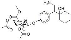 rac N,N-DidesMethyl-O-desMethyl Venlafaxine 2,3,4-Tri-O-acetyl-β-D-glucuronide Methyl Ester Structure