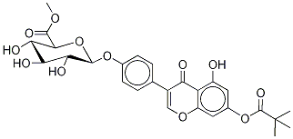 7-O-Pivaloyl-genistein 4'-β-D-Glucuronide Methyl Ester Structure