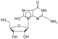 8-Hydroxy Guanosine-13C,15N2 Structure