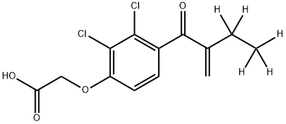 エタクリン酸-D5 化学構造式