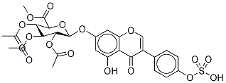 Genistein 7-(Tri-O-acetyl-β-D-glucuronic Acid Methyl Ester) 4'-Sulfate|Genistein 7-(Tri-O-acetyl-β-D-glucuronic Acid Methyl Ester) 4'-Sulfate