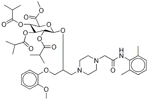 Ranolazine 2,3,4-Tri-O-isobutyryl-β-D-Glucuronide Methyl Ester (Mixture of diastereoMers)|Ranolazine 2,3,4-Tri-O-isobutyryl-β-D-Glucuronide Methyl Ester (Mixture of diastereoMers)